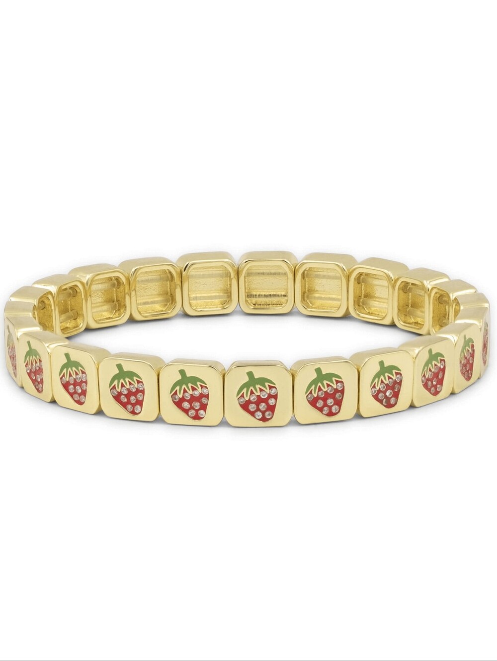 Lisa Gozlan Strawberry Charm Bracelet